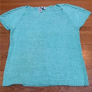 Coldwater Creek Aqua Knit Top